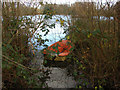 SU9853 : Rowing boat, Britten's Pond by Alan Hunt
