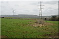 SW8855 : Pylons viewed from Carnego Lane by Philip Halling
