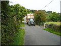S7238 : Tractor on the lane at St Mullin's by Humphrey Bolton