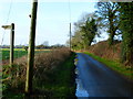 Looking west on Hambledon Lane from footpath