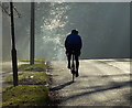 Cycling along Swithland Lane in Rothley Plain