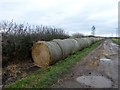 Straw bales beside Howbeck Lane