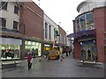 Installing Christmas decorations, Campbell Savours Way, Workington