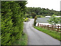 Polkone road approaching the T-junction with Glenmore Road