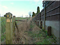 Footpath at rear of houses at Longshaw Bottom