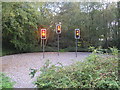 SK2380 : Traffic Lights in a Garden by Andrew Tryon