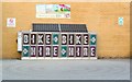 TQ2986 : Bicycle hire installation with solar panels, Whittington Hospital by Jim Osley