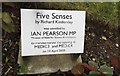 Keele University: Five Senses - plaque