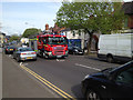 Fire engine on call, Emscote Road, Portobello, Warwick