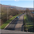 A4059 SE of a footbridge, Aberdare