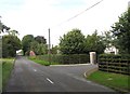 Houses along Killough Road in the townland of Grangewalls