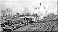 Ex-WD 2-10-0 on freight leaving Grangemouth, 1957