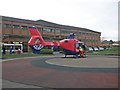 Devon Air Ambulance lands at Musgrove Park Hospital