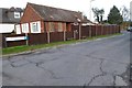 Looking across Larkhall Close