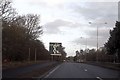 A449 approaching double roundabouts near Cross Green