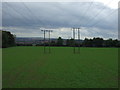 Crop field and power lines