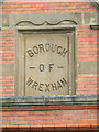 SJ3249 : 'Borough of Wrexham' plaque on Victoria C.P. School by John S Turner