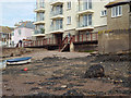 Walkway along river frontage of Morgans Quay flats, Strand, Teignmouth