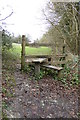 Stile behind the houses of Bentley Close