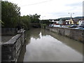 Polluted waters of the Clanrye River at Newry