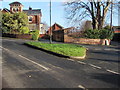 Grass triangle in suburban Hereford