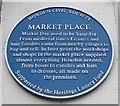 Howden market place, blue plaque