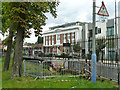 Site of vehicle crash through park railings