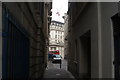 View up Mansion House Place onto Mansion House Street