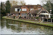 TQ0559 : The Anchor, Pyrford Lock by Peter Trimming