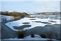 SP9313 : Snow  and Ice on College Lake - From Castle Hide by Chris Reynolds