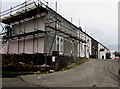 Scaffolding on David Street, Cwmdare