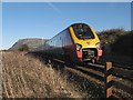 Virgin train at Pentre-du