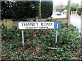 Street nameplate, Thanet Road, Wigmore