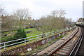 Looking back from charter train approaching Clapham Junction