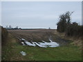 Farmland beside the railway, Arram Carrs