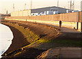 Solitary Riverside Cyclist