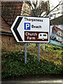 Roadsign on Church Farm Road