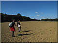 Walkers in Field