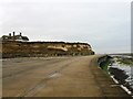 Cliff and seawall