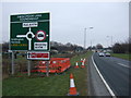 Approaching Swinemoor Lane Roundabout