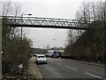 TQ7257 : Footbridge over Mills Road by Alex McGregor