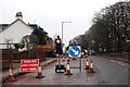 Roadworks on the A73 in Lanark