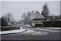 Thatched cottage and Station Road, Dullingham