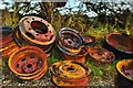 Rusty wheel rims