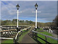 Ornate lamp posts Vale Royal Lock, Weaver Navigation, N of Winsford