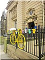 Yellow bike, Harrogate Library