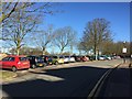 Keele University: student car parking opposite Barnes Hall