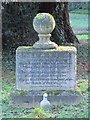 Monument on an island in the New River at Great Amwell