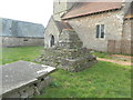 ST4587 : Remains of churchyard cross, Church of St Michael & All Angels, Llanfihangel near Rogiet by John Lord