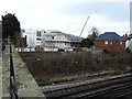 Looking north-northeast towards Rhodaus student accommodation under construction